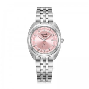 Alexandre Christie AC 8702 Silver Pink Steel Lady LDBSSLK